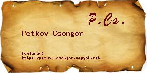 Petkov Csongor névjegykártya